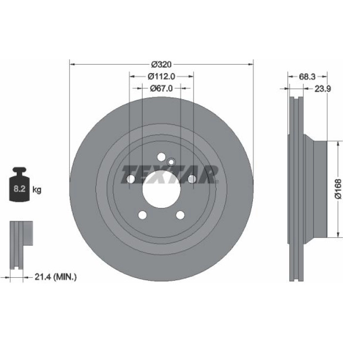 Textar Bremsscheibe 92233705 Textar Bremsscheibe 92233705