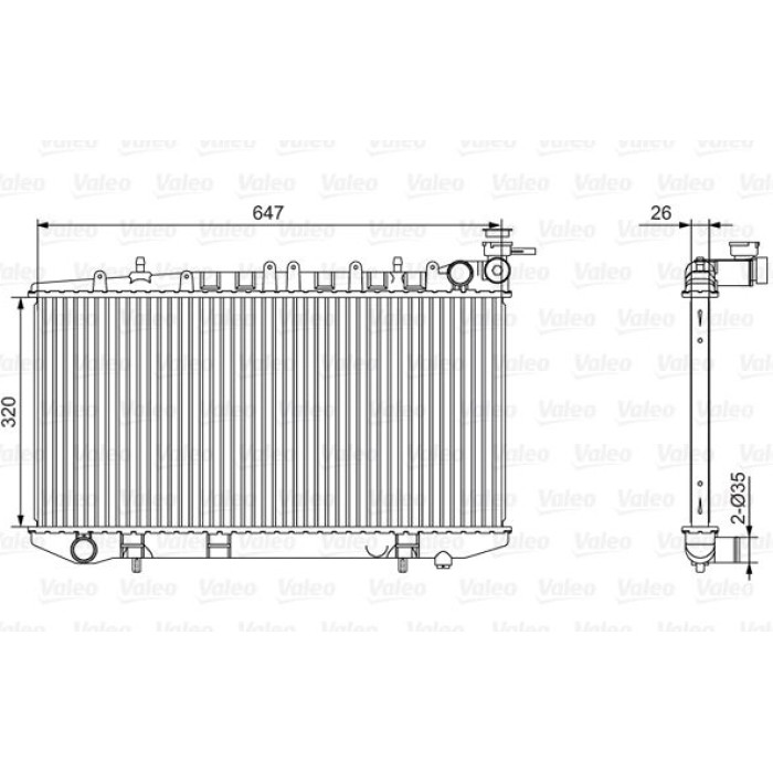 Valeo Motorkühler 701529 Valeo Motorkühler 701529