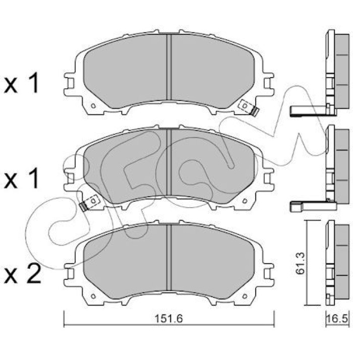 CIFAM Bremsbelagsatz, Scheibenbremse 822-1082-0