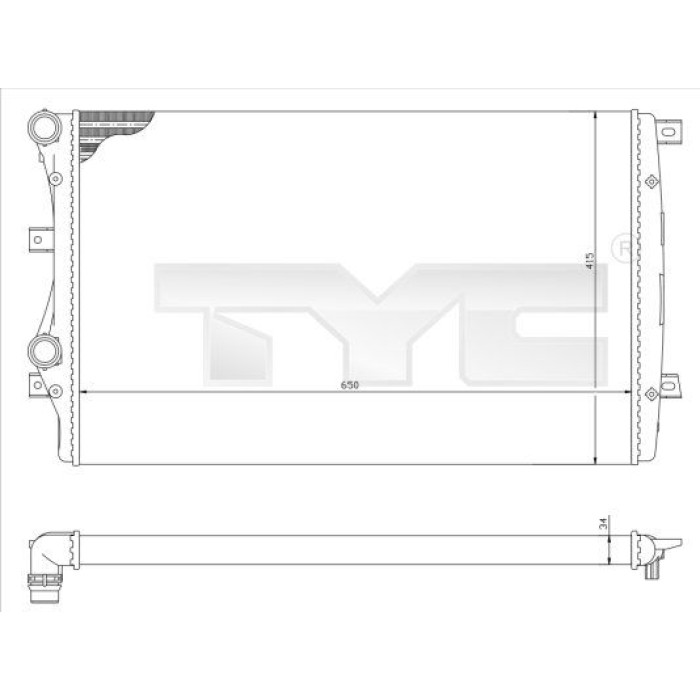 TYC Motorkühler 737-0017-R TYC Motorkühler 737-0017-R