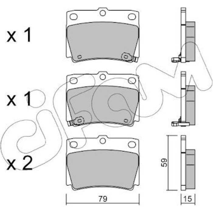 CIFAM Bremsbelagsatz, Scheibenbremse 822-484-0 CIFAM Bremsbelagsatz, Scheibenbremse 822-484-0