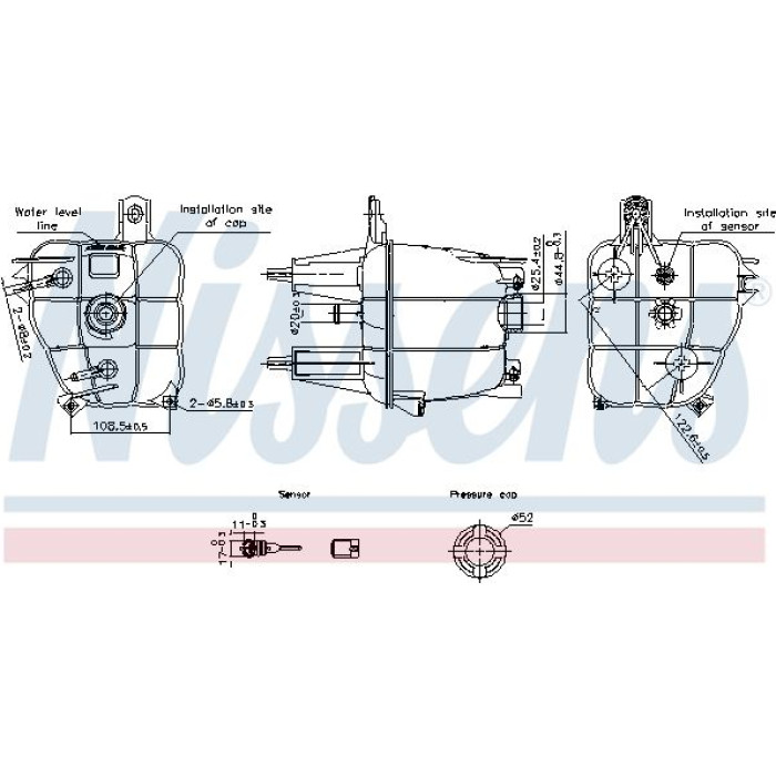 Nissens Kühlmittel-Ausgleichsbehälter 996241 Nissens Kühlmittel-Ausgleichsbehälter 996241