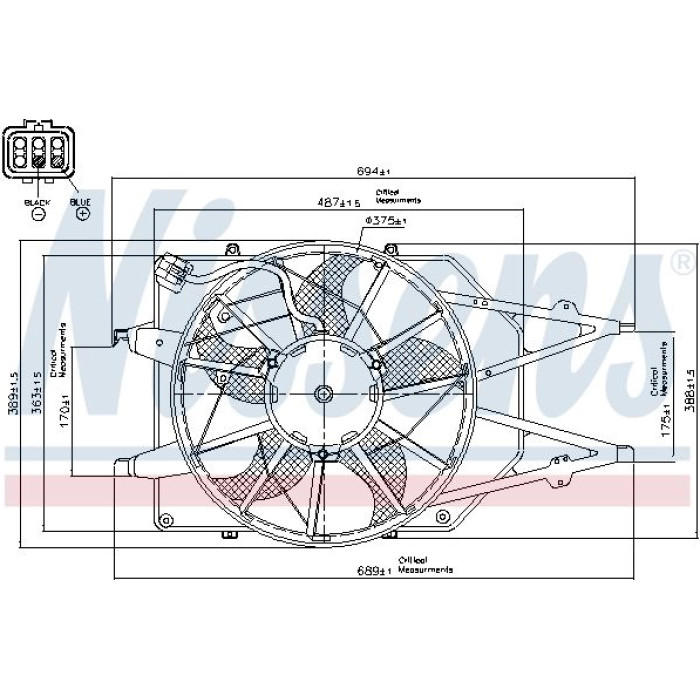 Nissens Kühlerlüfter PKW 85216 Nissens Kühlerlüfter PKW 85216