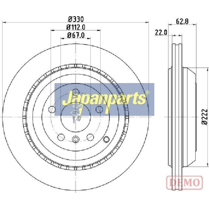 Japanparts Bremsscheibe DP-0519C Japanparts Bremsscheibe DP-0519C