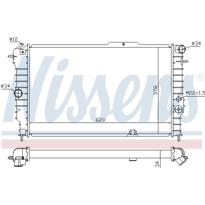 Nissens Wasserkühler PKW 630631 Nissens Wasserkühler PKW 630631