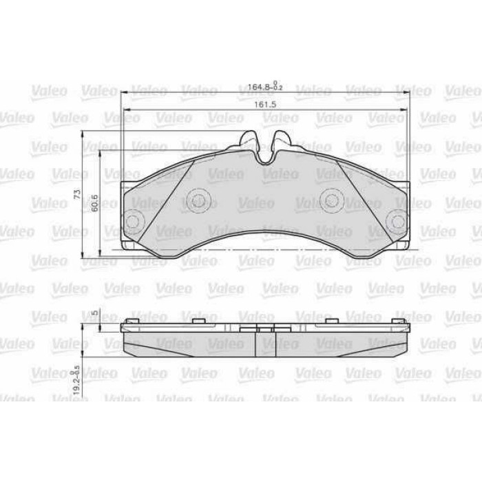 Valeo Bremsbelagsatz 873153 Valeo Bremsbelagsatz 873153