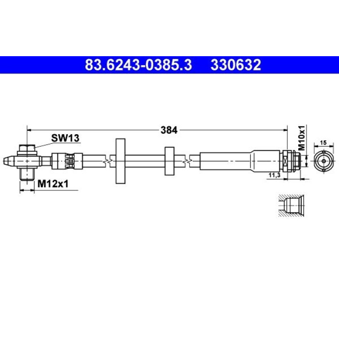 ATE Bremsschlauch 83.6243-0385.3 ATE Bremsschlauch 83.6243-0385.3