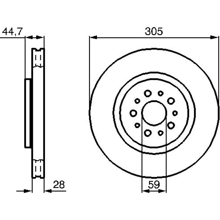 Bosch Bremsscheibe Vorderachse 0 986 478 711 Bosch Bremsscheibe Vorderachse 0 986 478 711