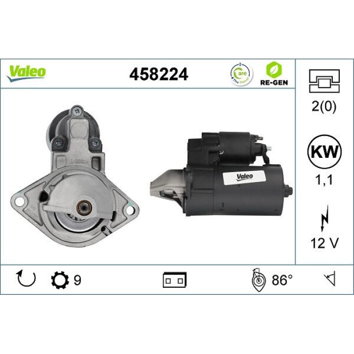 Valeo Anlasser 458224