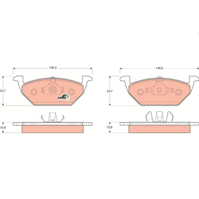 TRW Bremsbeläge Vorderachse GDB1357 TRW Bremsbeläge Vorderachse GDB1357