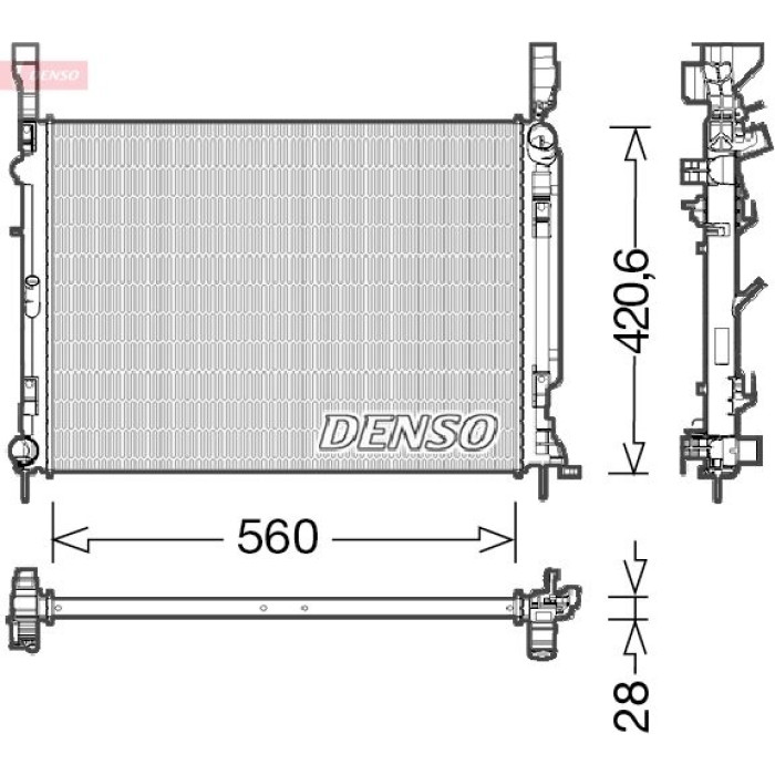 Denso Motorkühler DRM23036 Denso Motorkühler DRM23036