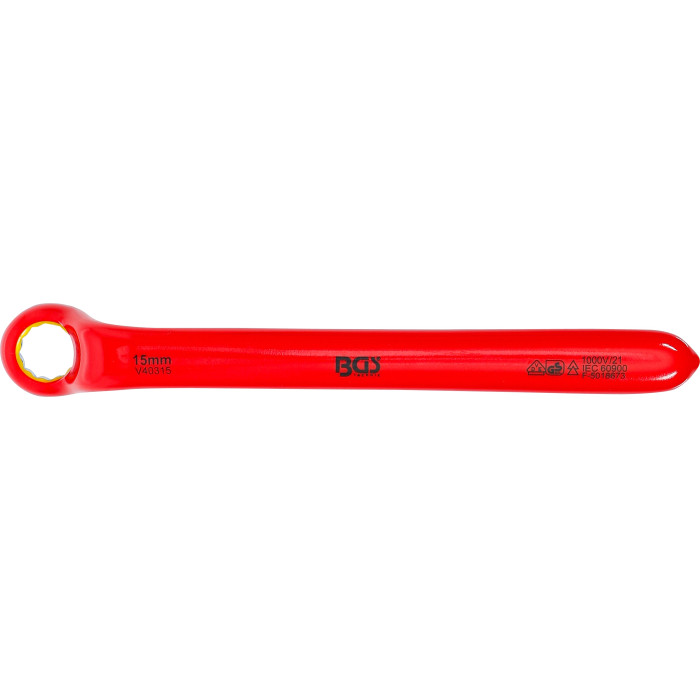 BGS VDE-Einringschlüssel tief gekröpft SW 15 mm 72015 BGS VDE-Einringschlüssel tief gekröpft SW 15 mm 72015