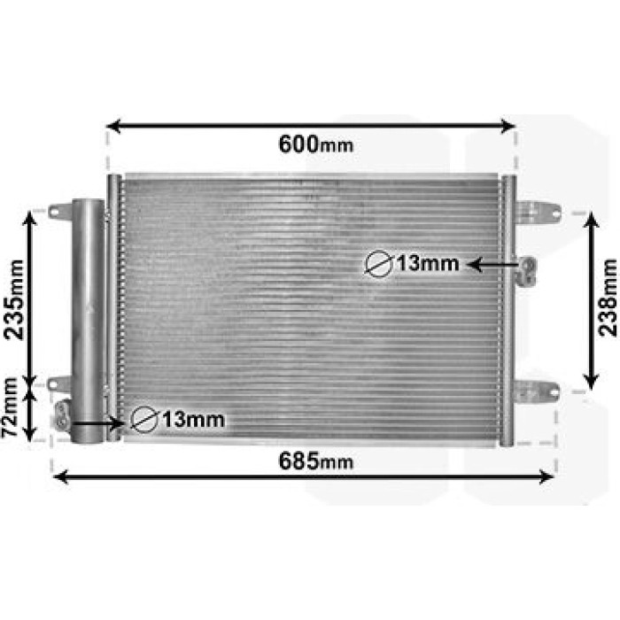 Van Wezel Klimakondensator 58005183 Van Wezel Klimakondensator 58005183