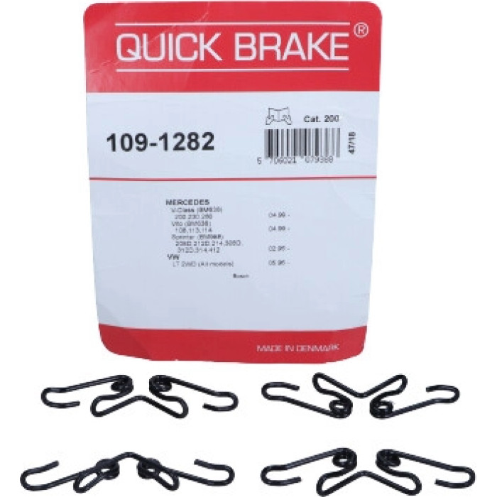 Quick Brake Montagesatz für Bremsbeläge 109-1282 Quick Brake Montagesatz für Bremsbeläge 109-1282