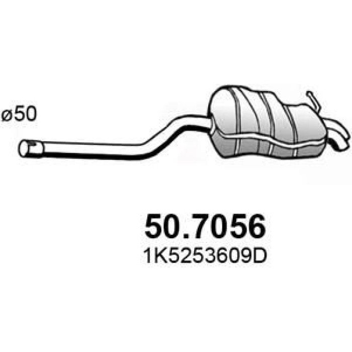 ASSO Endschalldämpfer 50.7056
