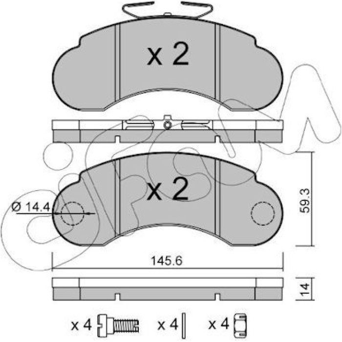 CIFAM Bremsbelagsatz, Scheibenbremse 822-055-1