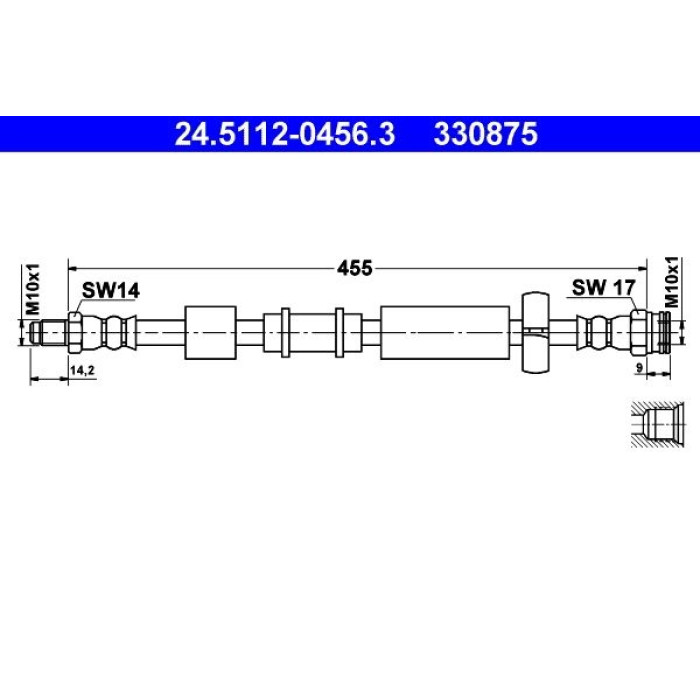 ATE Bremsschlauch 24.5112-0456.3 ATE Bremsschlauch 24.5112-0456.3