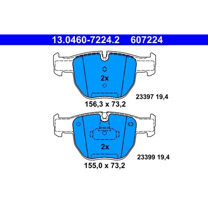 ATE Bremsbelagsatz Land Rover Vorderachse Range Rover 3.0D/4.2-4.4 4x4 02-12 13.0460-7224.2 ATE Bremsbelagsatz Land Rover Vorderachse Range Rover 3.0D/4.2-4.4 4x4 02-12 13.0460-7224.2