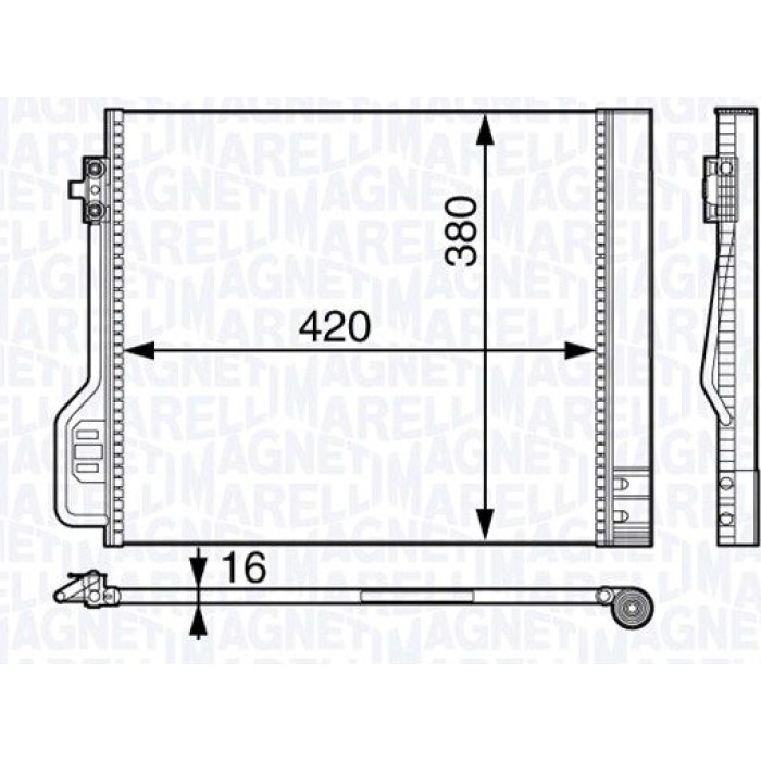 Magneti Marelli Klimakondensator 350203711000 Magneti Marelli Klimakondensator 350203711000