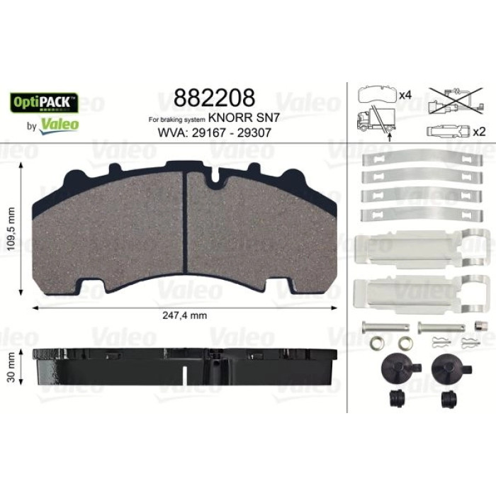 Valeo Bremsbelagsatz 882208