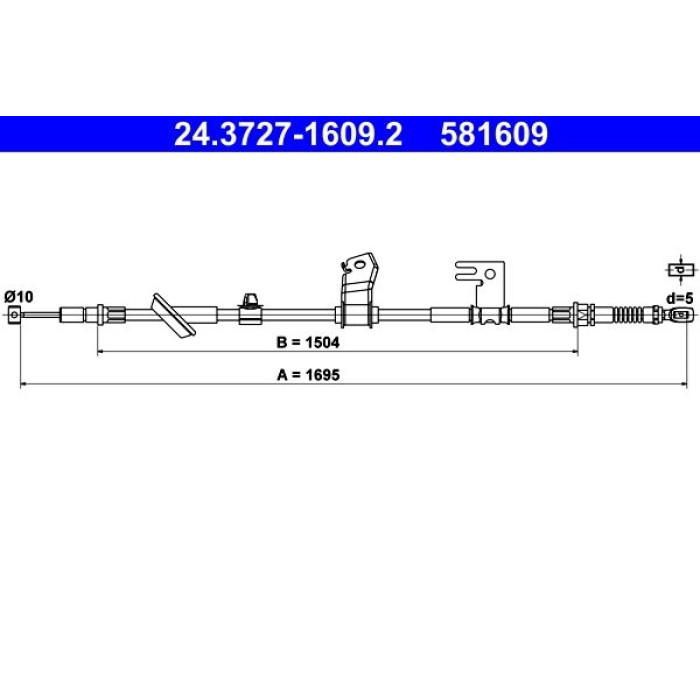 ATE Handbremsseil 24.3727-1609.2 ATE Handbremsseil 24.3727-1609.2