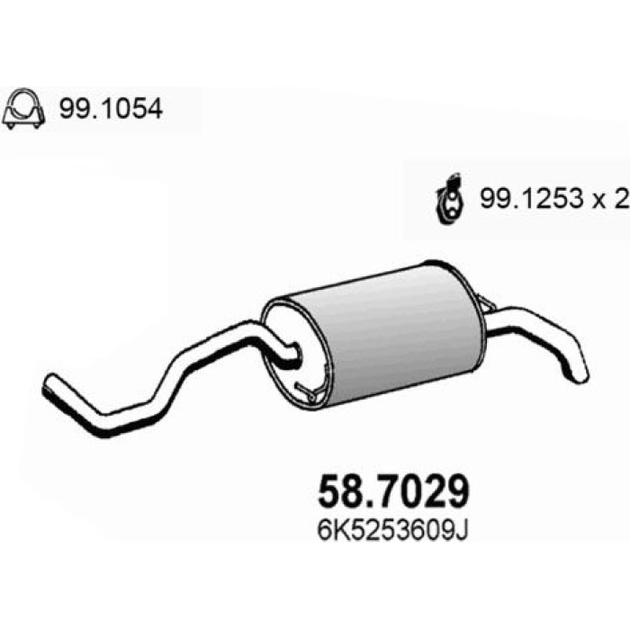 ASSO Endschalldämpfer 58.7029