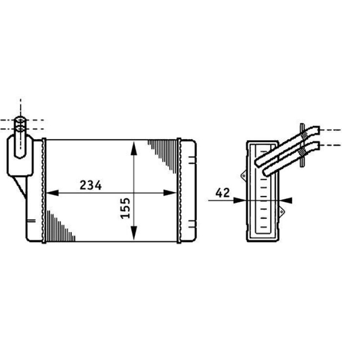 MAHLE Wärmetauscher, Innenraumheizung AH 71 000S MAHLE Wärmetauscher, Innenraumheizung AH 71 000S