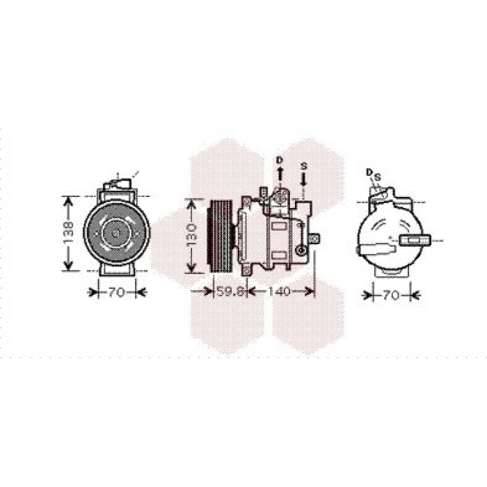 Van Wezel Klimakompressor 0300K295 Van Wezel Klimakompressor 0300K295