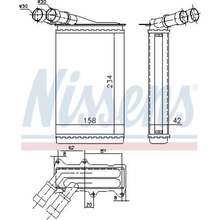 Nissens Heizungskühler 71147 Nissens Heizungskühler 71147