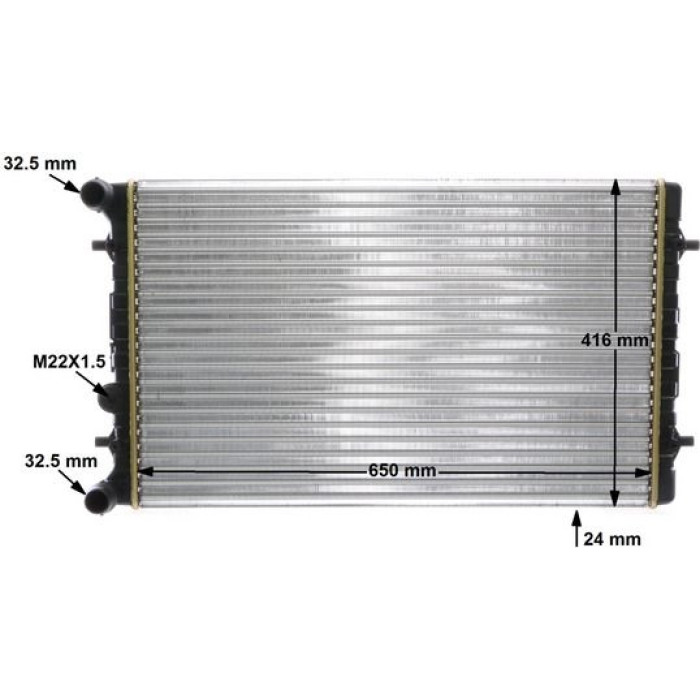CR 368 001S MAHLE Motorkühler / Wasserkühler CR 368 001S, Schaltgetriebe, Netz 650 x 415 x 23 mm – u. a. für VW Golf IV (1J1), VW Bora I (1J2), VW IV Variant (1J5) – OE Nummer 1J0121253A - l CR 368 001S MAHLE Motorkühler / Wasserkühler CR 368 001S, Schaltgetriebe, Netz 650 x 415 x 23 mm – u. a. für VW Golf IV (1J1), VW Bora I (1J2), VW IV Variant (1J5) – OE Nummer 1J0121253A - l