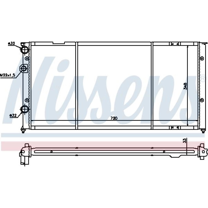 Nissens Wasserkühler PKW 652491 Nissens Wasserkühler PKW 652491
