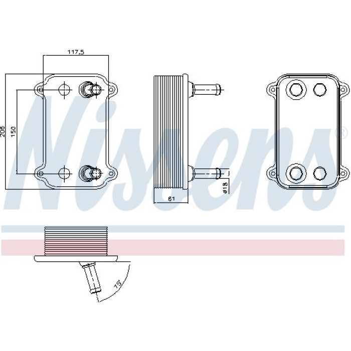 Nissens Ölkühler PKW 90735 Nissens Ölkühler PKW 90735