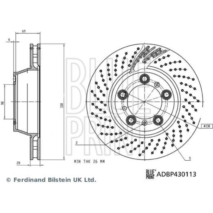 ADBP430113 BluePrint BLUE PRINT Bremsscheibe ADBP430113 ADBP430113 BluePrint BLUE PRINT Bremsscheibe ADBP430113