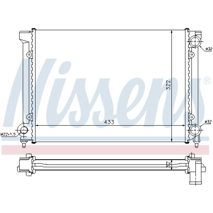 Nissens Wasserkühler PKW 651651 Nissens Wasserkühler PKW 651651