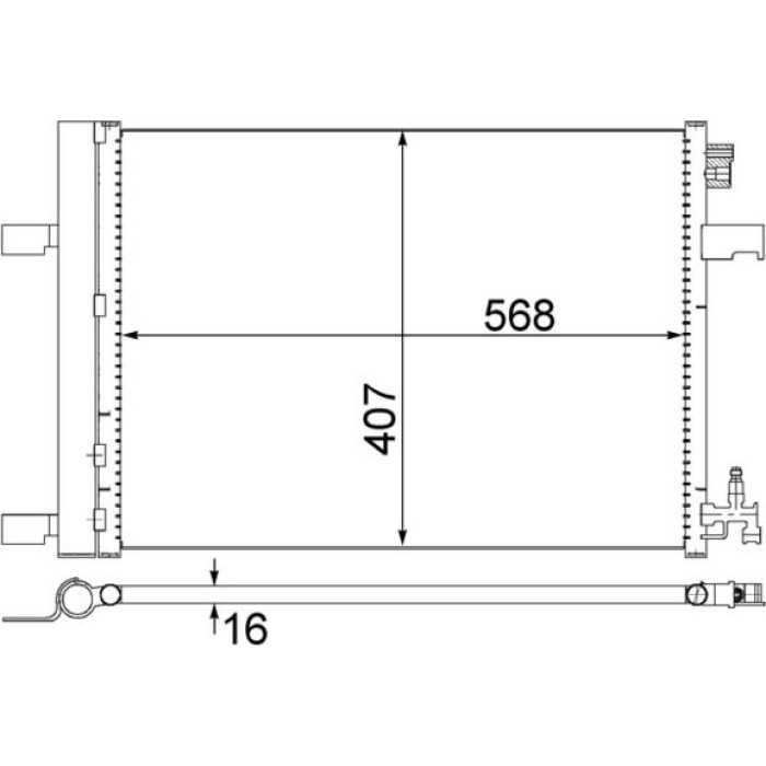 Kondensator, Klimaanlage AC 636 000S Kondensator, Klimaanlage AC 636 000S