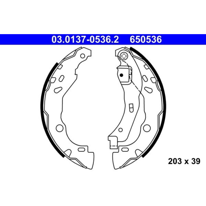 03.0137-0536.2 ATE Bremsbacken 03.0137-0536.2 03.0137-0536.2 ATE Bremsbacken 03.0137-0536.2