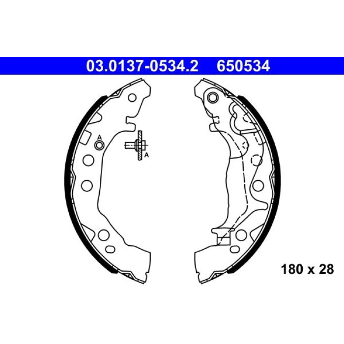 ATE Bremsbackensatz 03.0137-0534.2