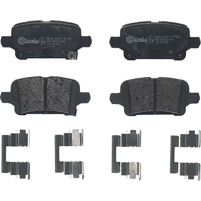 P 59 090 Brembo Prime Bremsbelagsatz Hinterachse – P 59 090 – 106 x 47 x 17 mm – Bremssystem TRW – OE Nummer 1684934880