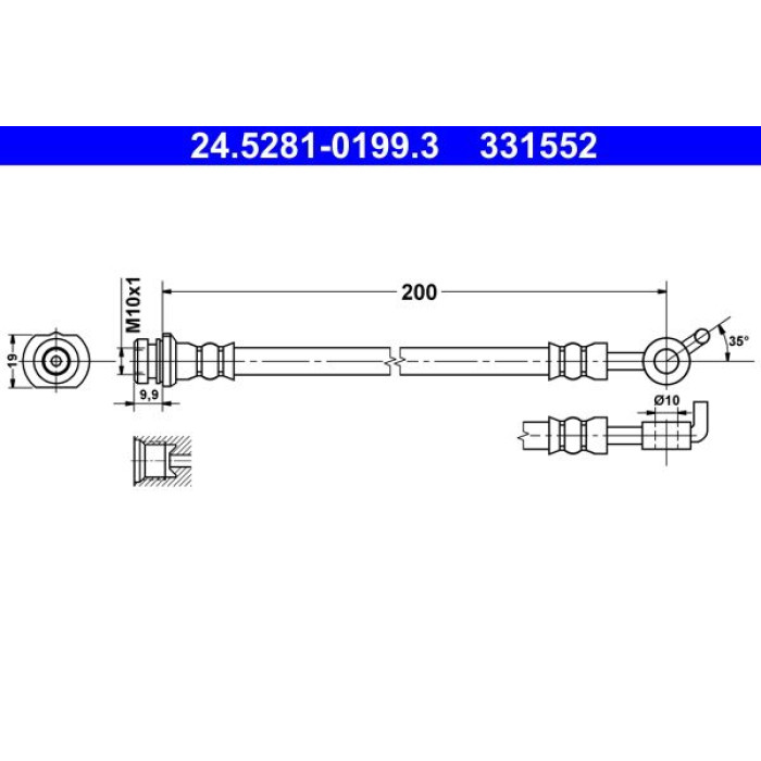 ATE Bremsschlauch 24.5281-0199.3