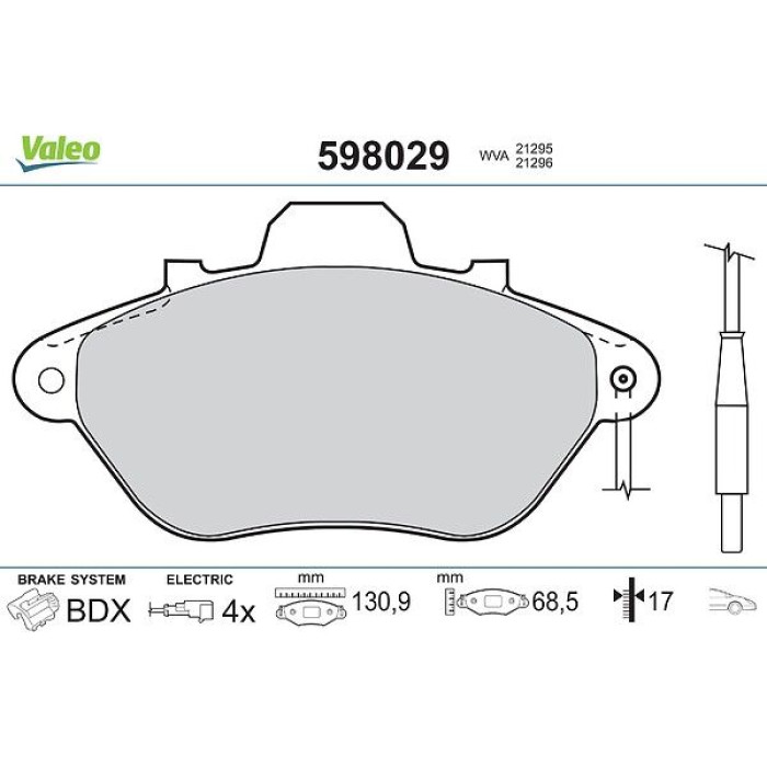 Valeo Bremsbelagsatz 598029