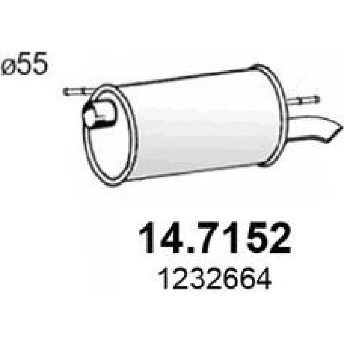 ASSO Endschalldämpfer 14.7152 ASSO Endschalldämpfer 14.7152