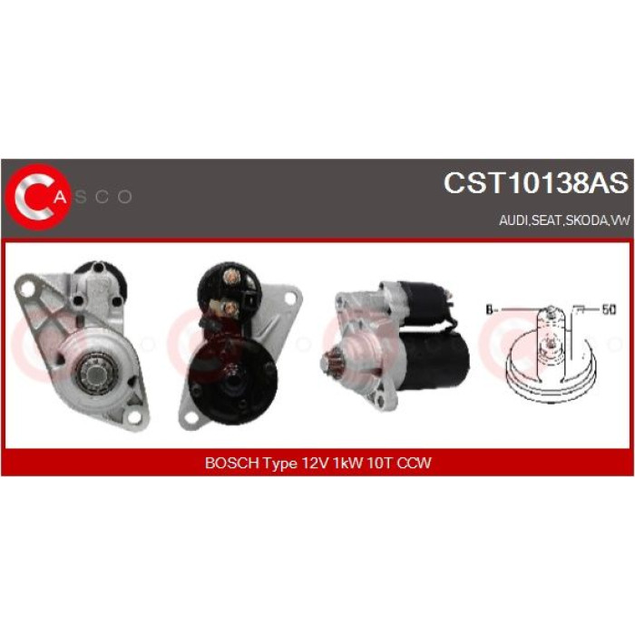 CASCO Anlasser CST10138AS CASCO Anlasser CST10138AS