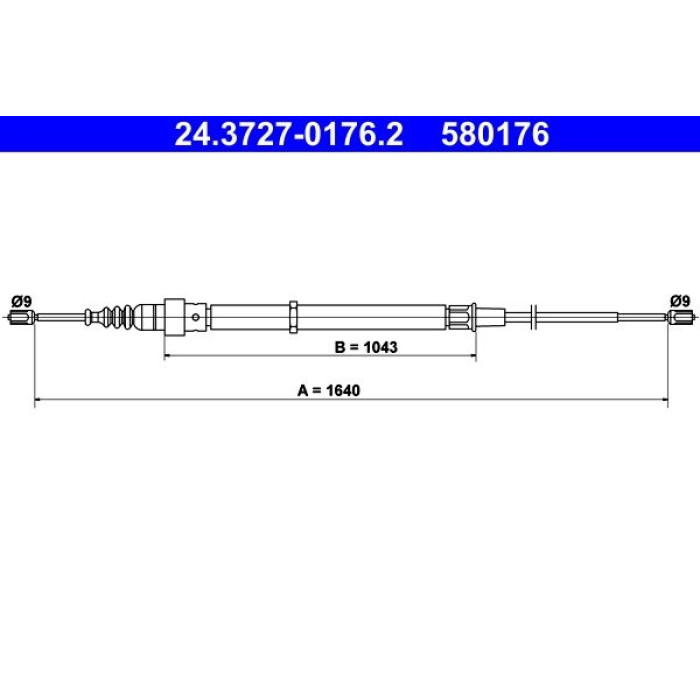 ATE Handbremsseil 24.3727-0176.2 ATE Handbremsseil 24.3727-0176.2