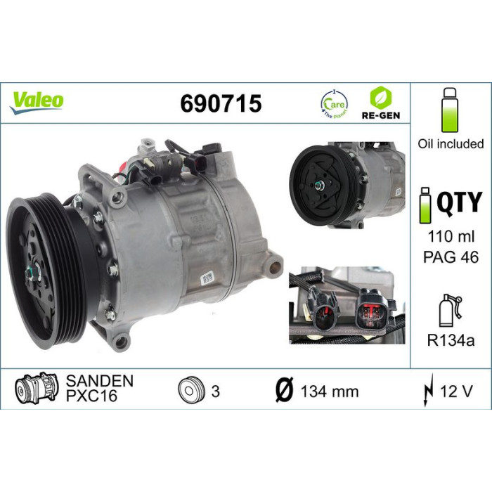 690715 Valeo Kompressor 690715 690715 Valeo Kompressor 690715