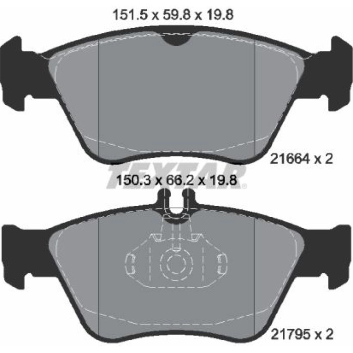 Textar Bremsbelagsatz 2166404