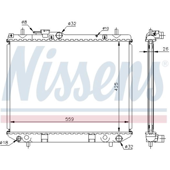Nissens Wasserkühler PKW 61742A Nissens Wasserkühler PKW 61742A