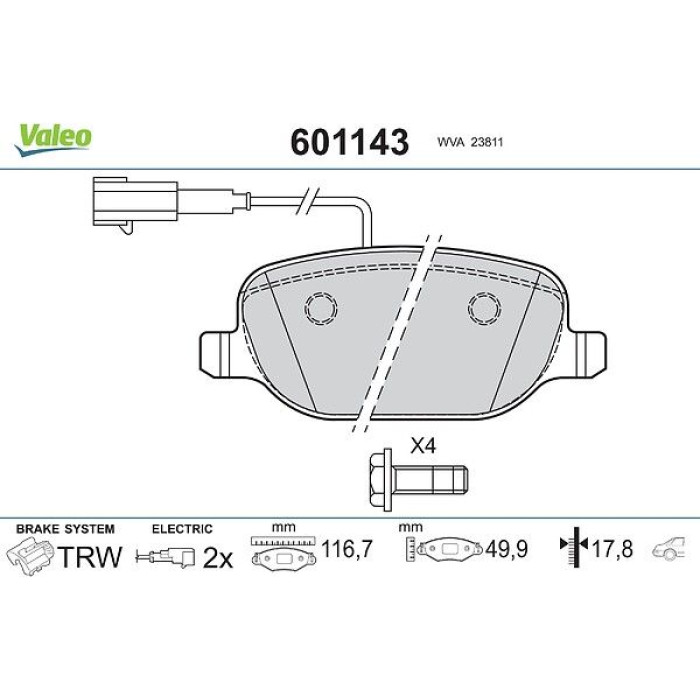 Valeo Bremsbelagsatz 601143
