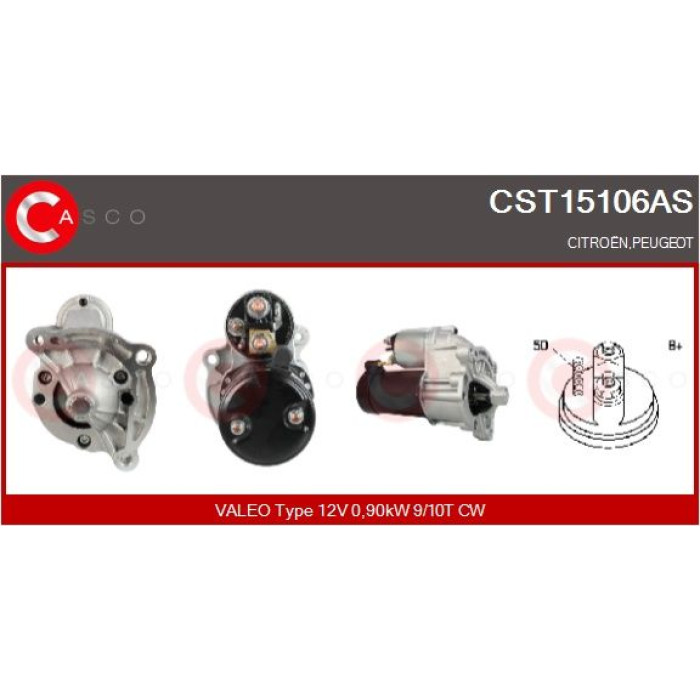 CASCO Anlasser CST15106AS CASCO Anlasser CST15106AS