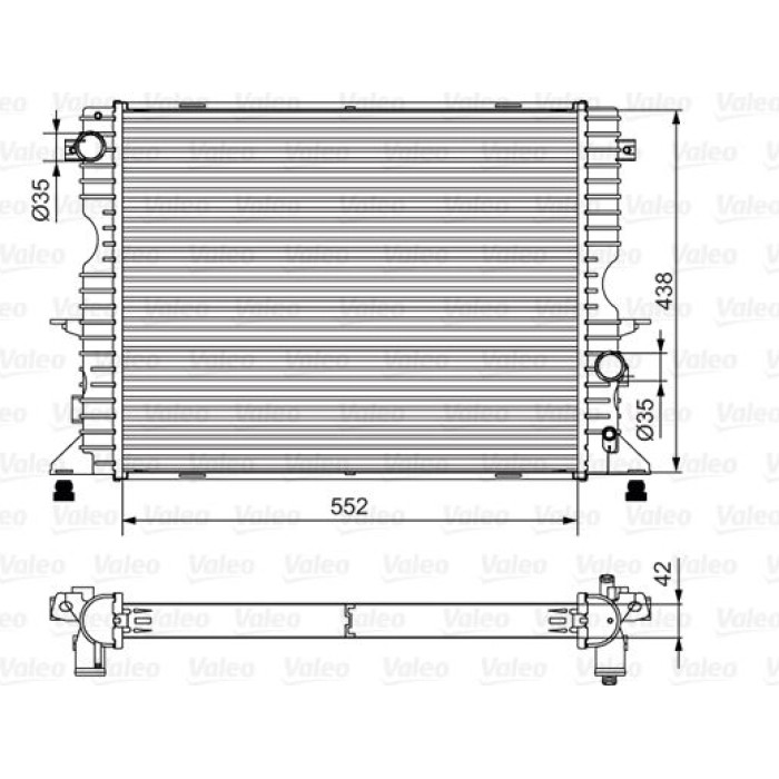 Valeo Motorkühler 701545 Valeo Motorkühler 701545