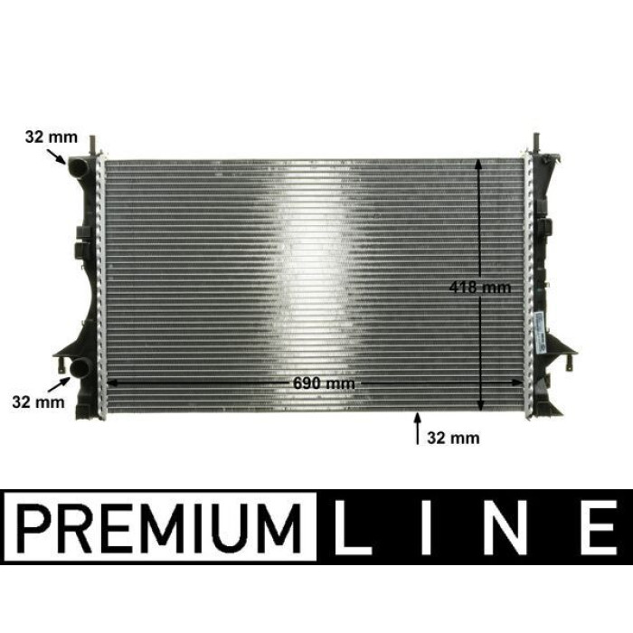 CR 461 000P MAHLE Motorkühler / Wasserkühler CR 461 000P, Automatikgetriebe, mit Klimaanlage, Netz 690 x 418 x 32 mm – u. a. für Renault Laguna II Grandtour (KG0/1_), II (BG0/1_), Espace IV (JK0/1_) – OE Nummer 7711134658 - l CR 461 000P MAHLE Motorkühler / Wasserkühler CR 461 000P, Automatikgetriebe, mit Klimaanlage, Netz 690 x 418 x 32 mm – u. a. für Renault Laguna II Grandtour (KG0/1_), II (BG0/1_), Espace IV (JK0/1_) – OE Nummer 7711134658 - l